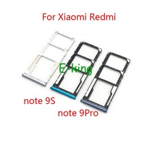 Xiaomi Redmi Note 9 9s Pro Sim 카드 트레이 슬롯 홀더 어댑터 소켓 수리 부품 용 SIM, [01] 9 Grey or black