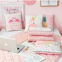 집순이필수템 차박 캠핑용 가을 쿠션 이불 블랭킷 담요