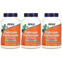 나우푸드 탄산 칼슘 340g 3통 Calcium Carbonate CaCO3 아라고나이트 calcite