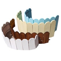 Starry 나무 화단울타리 펜스 조립식 방부목 정원 휀스, 탄화 길이 105cm 높이 30 (지면)