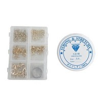 안공사더비즈 비즈 DIY 부자재 키트 + 우레탄줄 0.4mm, 골드, 20세트