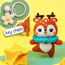 자수키트 자수도안 자수바늘귀여운 발레 곰 돼지 동물 DIY 양모 펠트 바늘 뜨개질 재료 패키지 바느질 수제, 02 color 3