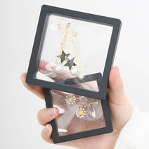 입체압화액자 PE 양면 탁상용 돌반지 주화 뱃지보관함, 옵션명, 흰색(11X11)