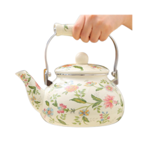 철제 법랑 손잡이 직화 주전자 인덕션 북유럽 감성 레트로 1.5리터 2리터 4리터 5리터, 2.8L 블루ml, 1개