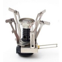 여행을위한 전자 점화 휴대용 스토브 스토브 밥솥이있는 피크닉 캠핑 통합 미니 스토브, black, 1개