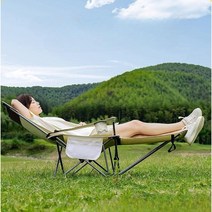 차박 튼튼한 캠핑의자 가벼운 가성비 등산용 릴렉스 낙시, 핫추천오프화이트앉고눕기(베개없음)