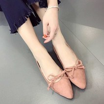 단아한 리본 슈즈 플랫 낮은굽 데이트 신발 여자 선물