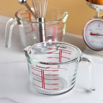 레벤호프 내열 강화 유리 눈금 베이킹 손잡이 계량컵, 500ml