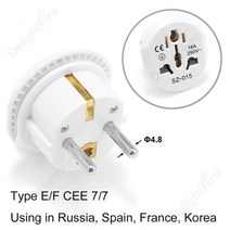 EU 플매트 카펫 러그 어댑터 16A 250V 여행 변환기 2 라운드 소켓 범용 AU 미국 영국 CN AC 벽, 01 White_01 1pcs