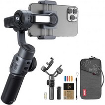 ZHIYUN 아이폰 스마트폰 안드로이드 휴대폰용 듀얼 사이드 마그네틱 조명 스무스 5S 콤보 프로 3축 핸드헬드 짐벌 스태빌라이저 브이로깅 유튜브 틱톡 라이브 비디오용 휴대용, 스무스 5S 콤보 그레이