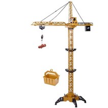 rc중장비 rc공사 rc포크레인 rc트럭 무전중장비 2.4G 6CH 128CM 원격 제어 굴삭기 타워 크레인 680 회전 리, 01 128cm