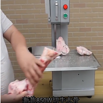 정육절단기 뼈 톱질 기계 육가공기계 골절기 머신 냉동 고기 업소용 육절기 냉장 세절기, 슬라이딩 테이블