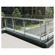 유리 난간대 핸드레일 스테인레스 계단 난간 테라스, 1050mm 중공 유리 클립 단일강판