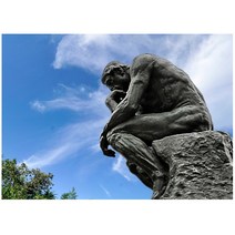 C085-0/로뎅의생각하는사람사진 대형사진 A1 조각상 풍경화 풍경사진 풍경화그림 인테리어사진, 유포지(비코팅)