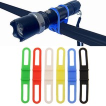 자전거 후레쉬 라이트 속도계 거치대 실리콘 스트랩 밴드, 라이트거치대_레드, 1개