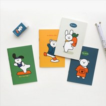 핑크풋 5 꼬망 줄있는 유선 핸디수첩 미니노트, 단품