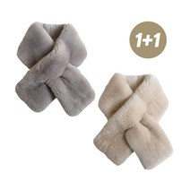 2개 IAWI 퍼 머플러 여성 겨울 목도리 (7컬러)