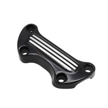 할리데이비슨 호환 오토바이 CNC 핸들 바 라이저 탑 커버 클램프 할리 투어링 글라이드 Softail 브레이크, 03 Black Chrome