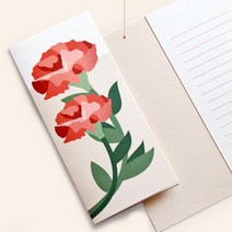 부보님 용돈봉투 04카네이션 파스텔톤 일러스트 카드 상품권 포장 포켓 용지 어버이날 선물 기프트 케이스