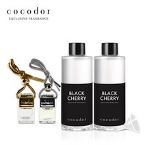 코코도르 리필액 200ml X 2개 + 차량용공병 깔때기, 13_리필200ml/프렌치라벤더x2/001_걸이형공병/골드x2+깔때기