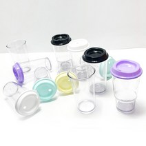 윙컴 리유저블 투명 칼라컵1P 500ml 에코젠소재 국산텀블러, 모던-블랙