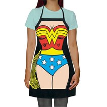 ICUP DC 코믹 슈퍼걸 비 더 캐릭터 앞치마, Adult Wonder Woman