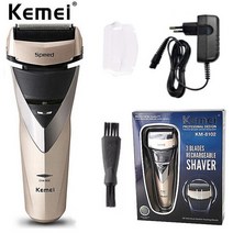 KEMEI Triple Blade Washable 충전식 전기 면도기 Reci프로cating 수염 Men KM-8102, 01 With box_03 영국 플매트 카펫 러그