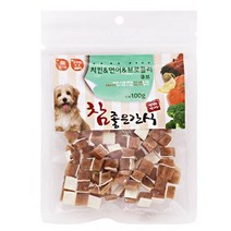 시츄 치킨 연어 브로콜리 큐브 100g 3개[bp] 애기, 3개