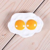 업소용 산업용 냉장고홈인테리어 마그네틱 냉장고 부착 스티커 메모 빵 기계 토마토 팬 주전자 우유 모델, 19 Double yellow egg