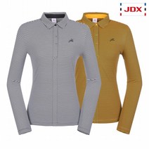 [JDX골프스포츠] [JDX] 여성 단작 포인트 잔스트라이프 카라티셔츠 2종 택 1-X2RFTLW52