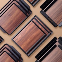 우드프린트 ABS 논슬립 쟁반 트레이 카페 커피 식당 업소용 손잡이 사각, 논슬립 우드프린트 테라, 소(350x260)