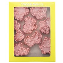Mian Xiao Xin 비스킷 몰드 DIY 3D 입체 홈베이킹 도구 아이싱 쿠키스탬프 8종 세트, 숲속 동물, 1개