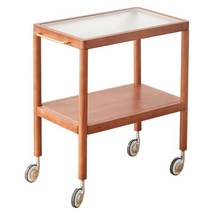 단단한 나무 소파 테이블 거실 가구 체리 유리 티 일본식 모바일 카트 휠 포함 럭셔리 커피, 01 Cherry wood