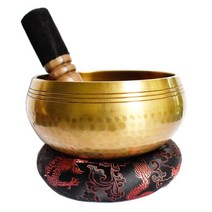 싱잉볼 명상 미니 네팔 수제 노래 그릇 부처님 소리 요가 노래 음악 치료 그릇 35, 12cm