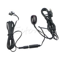 숨겨진 IR Extender Infrared Repeater 리모컨 1 수신기 2 방출기 USB Adatper Kit, 검은색