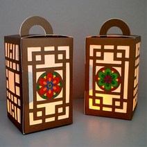 어린이 문살 호롱등 초롱불 탁상 조명 만들기 키트 5인 체험키트 인지 초등학생 미술학원