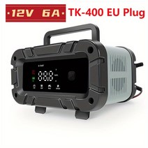 자동차배터리충전기 배터리 점프스타터 전기차 주행 차량용 24V 12V 완전 자동 충전기 자동차 오토바이 레벨 7 충전 펄스 수리 AGM GEL WET 10A 6A 5A, 1.TK400 EU Plug