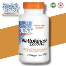 나토키나제 Nattokinase 닥터스베스트 2 000FU 베지 캡슐 90 270정