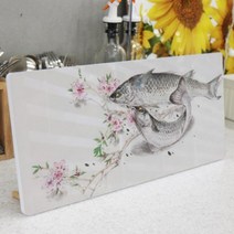 바보사랑 폼아크릴액자38CmX18Cm 풍수잉어수묵화.꾸밈
