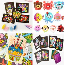 유아미술놀이세트 만들기키트 만들기도안 초등만들기 미술재료 만들기재료 엄마표미술놀이 공예 놀이키트, 2_ 포일아트 12도안세트