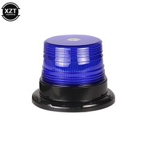 차량경광등 차량용 싸이키 출차주의 led 전조등 앰버 마그네틱 마운트 차량 LED 스트로브 경고등 경찰 깜박이는 조명 비상 비콘 12V 24V, [01] blue, 1개
