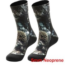 스킨스쿠버네오프렌 소재 카무플라주 다이빙 양말 5mm/3mm 사이즈 해변 수영 스쿠버 따뜻한, 01 5mm camouflage Black_03 L