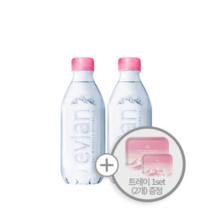 롯데칠성 에비앙 무라벨 400ml 24페트 + 에비앙 트레이/리유저블컵 증정 PET 수입 미니생수, 에비앙 400ml 24펫+에비앙컵 2종
