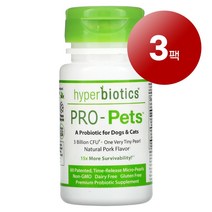리암마켓 Hyperbiotics 하이퍼바이오틱스 강아지용 면역 장 소화 건강 관리 보충제 프로바이오틱 30억CFU 서방형 60정 1팩, 3팩