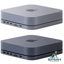 SPMH X1 맥미니 외장하드 허브 SATA SSD USB 4포트 SD카드리더 올인원, X1(스페이스그레이)