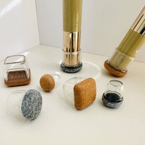 도토리 의자발커버 소음방지 식탁 다리커버 받침 의자양말 체어슈즈 신발 캡, 그레이 원형L