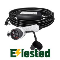 엘스테드 전기차 충전기 16A 220V 5핀 휴대용 충전기 12M 6M, 1개