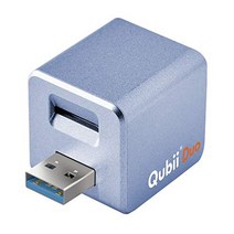 Maktar Qubii Duo USB Type A 퍼플 충전하면서 자동 백업 SD 잠금 기능 탑재 iphone 백업 usb 메모리 ipad 용량 부족 해소 사진 동영상 음악 연락처 SNS 데이터 마이그레이션 SD 카드 리더 기종 변경 MFi 인증 (microSD 별매)