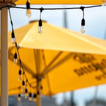 파티라이트 줄조명 전등선 5구 10구 20구 30구 50구 5M 10M 20M 30M 50M 방수야외조명, 7. 50구 50M, 블랙, 1개