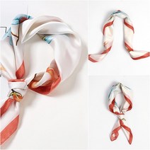 사각 스카프(피치플라워) 여성 봄 스카프 50대 여성 스카프